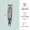 Diane D904 Stainless Steel Nail Clippers with Fold Out File - 72 Count (Pack of 1) view 2