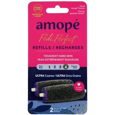Amope Pedi Perfect Electronic Foot File Refills - Ultra Coarse, Removes Hard and Dead Skin - 2 Count