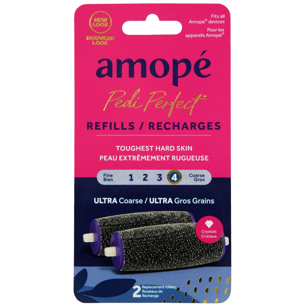 Amope Pedi Perfect Electronic Foot File Refills - Ultra Coarse, Removes Hard and Dead Skin - 2 Count