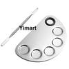 Yimart Pro Stainless Steel Makeup Cosmetic Artist Five Holes Mixing Pallete Spatula view 4