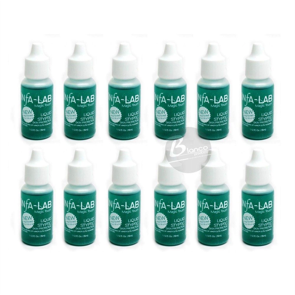 Infa-Lab MAGIC TOUCH Liquid Styptic 12 Skin Protector Stop Bleeding InfaLab Nail by Infalab