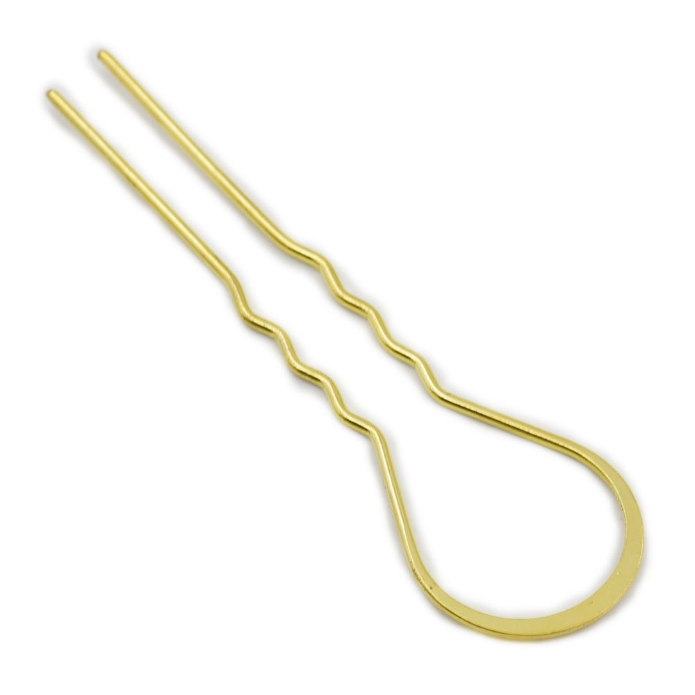 10 Pcs 105mm 4 1/8" U-Fat Plug Hair Fork Hair Clips Stick Pin Hair Bow Accessories for Girls Womens Color Gold