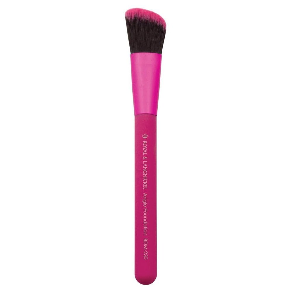 MODA Angled Foundation Makeup Brush  Soft Synthetic Filaments for Liquid & Cream Foundation  Vegan & Cruelty-Free Face Brush