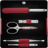 ZWILLING Manicure Set (5 piece, snap button case, nappa leather, pedicure, with nail and cuticle scissors), Premium, Red view 1