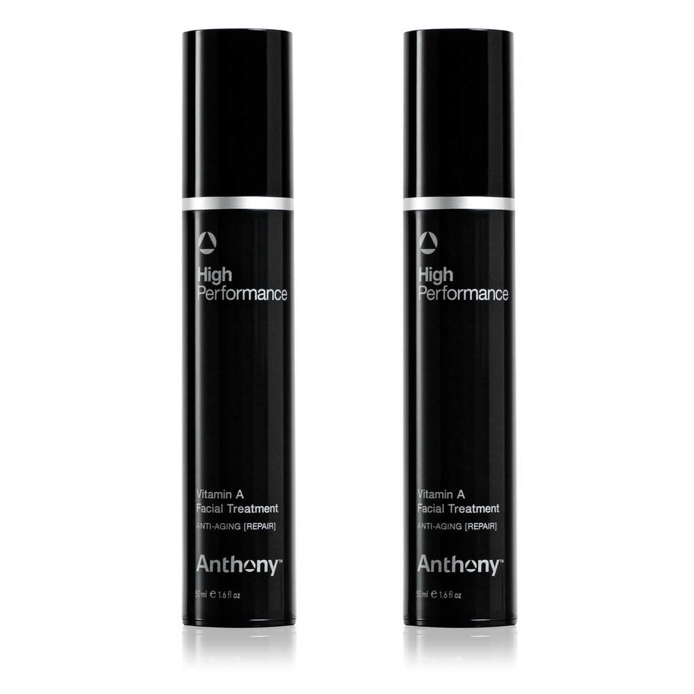 Anthony High-Performance Vitamin A Treatment, Anti-Aging Face Cream with Shea Butter & Squalane, Anti-Wrinkle Moisturizer for Sensitive Skin, Youthful Glow, 1.6 Fl Oz, 2 Pack
