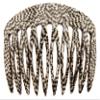 France Luxe Classic European Side Comb - Opera Silver view 1