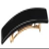 France Luxe Luxury Rectangle Barrette, Black - Classic French Design for Everyday Wear view 1