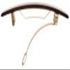 France Luxe Luxury Rectangle Barrette, Mojave - Classic French Design for Everyday Wear view 3