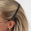 Black Hair Barrette for Women with Thin Hair, Elegant Long & Skinny French Barrette, Strong Hold, Lightweight, Damage-Free Design | France Luxe view 3