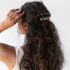 Brown Hair Barrette for Women with Thin Hair, Elegant Long & Skinny French Barrette, Strong Hold, Lightweight, Damage-Free Design, Caramel Horn | France Luxe view 4