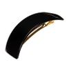 Large Black Hair Barrette for Thick Hair, Rectangle Volume French Barrette for Women, Strong Hold, Comfortable and Easy to Use, Polished Sheen | France Luxe view 1