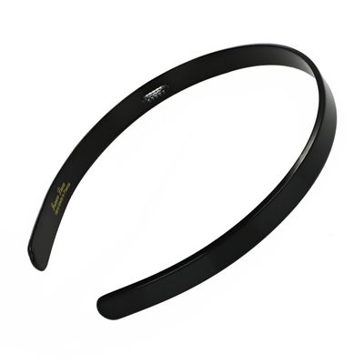 Black Headband for Women, France Luxe 1/2" Ultracomfort, Flexible Fit Plastic Headband with Gentle Teeth, Comfortable, All-Day Hold
