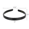Black Headband for Women, France Luxe 1/2" Ultracomfort, Flexible Fit Plastic Headband with Gentle Teeth, Comfortable, All-Day Hold view 2