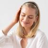 Black Headband for Women, France Luxe 1/2" Ultracomfort, Flexible Fit Plastic Headband with Gentle Teeth, Comfortable, All-Day Hold view 4