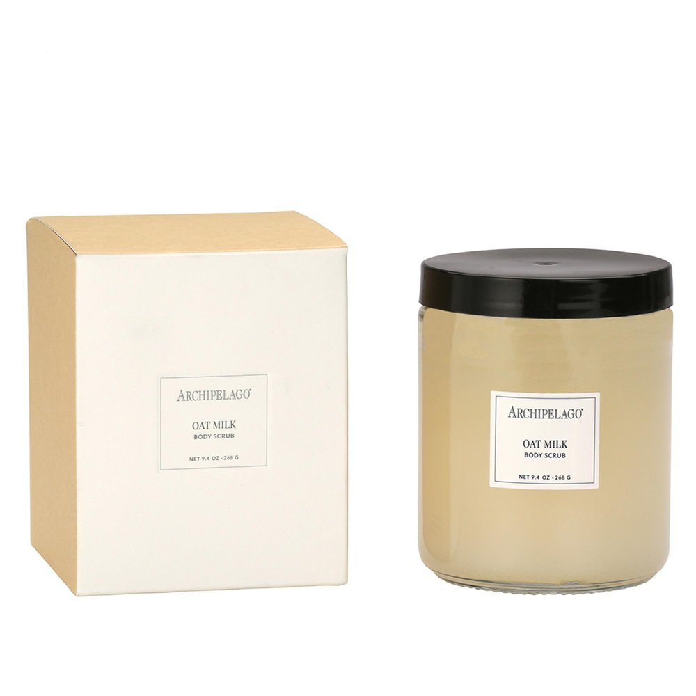 Archipelago Botanicals Oat Milk Body Scrub, Exfoliating Body Scrub for Rejuvenated, Smooth and Glowing Skin, Made with Natural Ingredients, Blended with Wild Oats (9.4 oz)