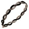 France Luxe Two Tone Twist Ultracomfort Headband - Black/Opera Silver view 1