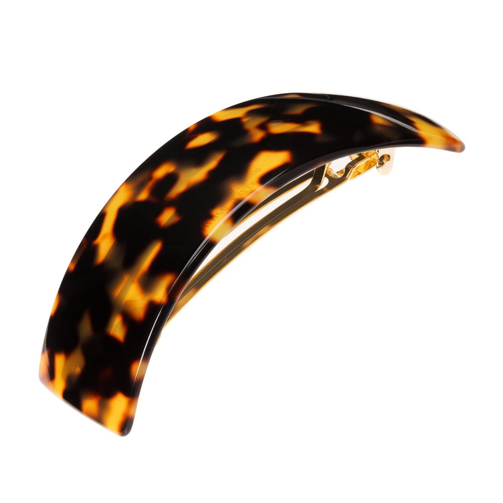 Large Tortoise Shell Hair Barrette for Thick Hair, Rectangle Volume French Barrette for Women, Strong Hold, Comfortable and Easy to Use, Tokyo | France Luxe