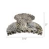 Silver Hair Clip for Women, Medium Couture Claw Clip for Thick or Fine Hair, Slip-Free Strong Hold, Lightweight, Damage-Free French Design, Opera Silver | France Luxe view 2
