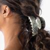Silver Hair Clip for Women, Medium Couture Claw Clip for Thick or Fine Hair, Slip-Free Strong Hold, Lightweight, Damage-Free French Design, Opera Silver | France Luxe view 3