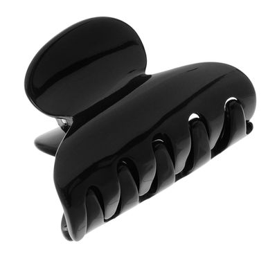 Black Hair Clip for Thin or Short Hair, French Mini Couture Claw Clip for Women, Strong No Slip Hold, Gentle Grip, Lightweight, Polished Black | France Luxe