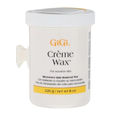 GiGi Crme Wax Microwave Hair Removal Wax for Face & Body, Gentle Soft Wax Formula for Fine to Coarse Hair, At-Home Waxing, 8 oz