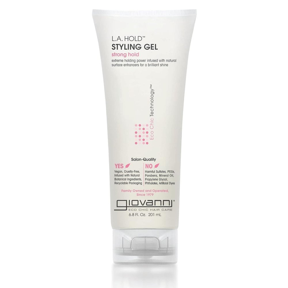 GIOVANNI L.A. Hold Styling Gel - Strong Hold, Hair Gel for Women and Men, Vegan, No Parabens or Phthalates, Infused with Natural Botanical Ingredients, Lightweight Hair Styling Gel - 6.8 oz (1 Pack)