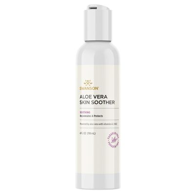Swanson Aloe Vera Skin Soother 4 fl Ounce (118 ml) Gel