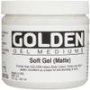 Soft Gel Matte by GOLDEN, 8 fl. oz. Jar, Professional Acrylic Gel Medium, Semi-Transparent view 1