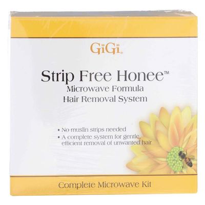 GiGi Strip-Free Honee Wax Kit for Hair Removal - Complete At-Home Waxing Kit for Face, Body, Bikini & Brazilian