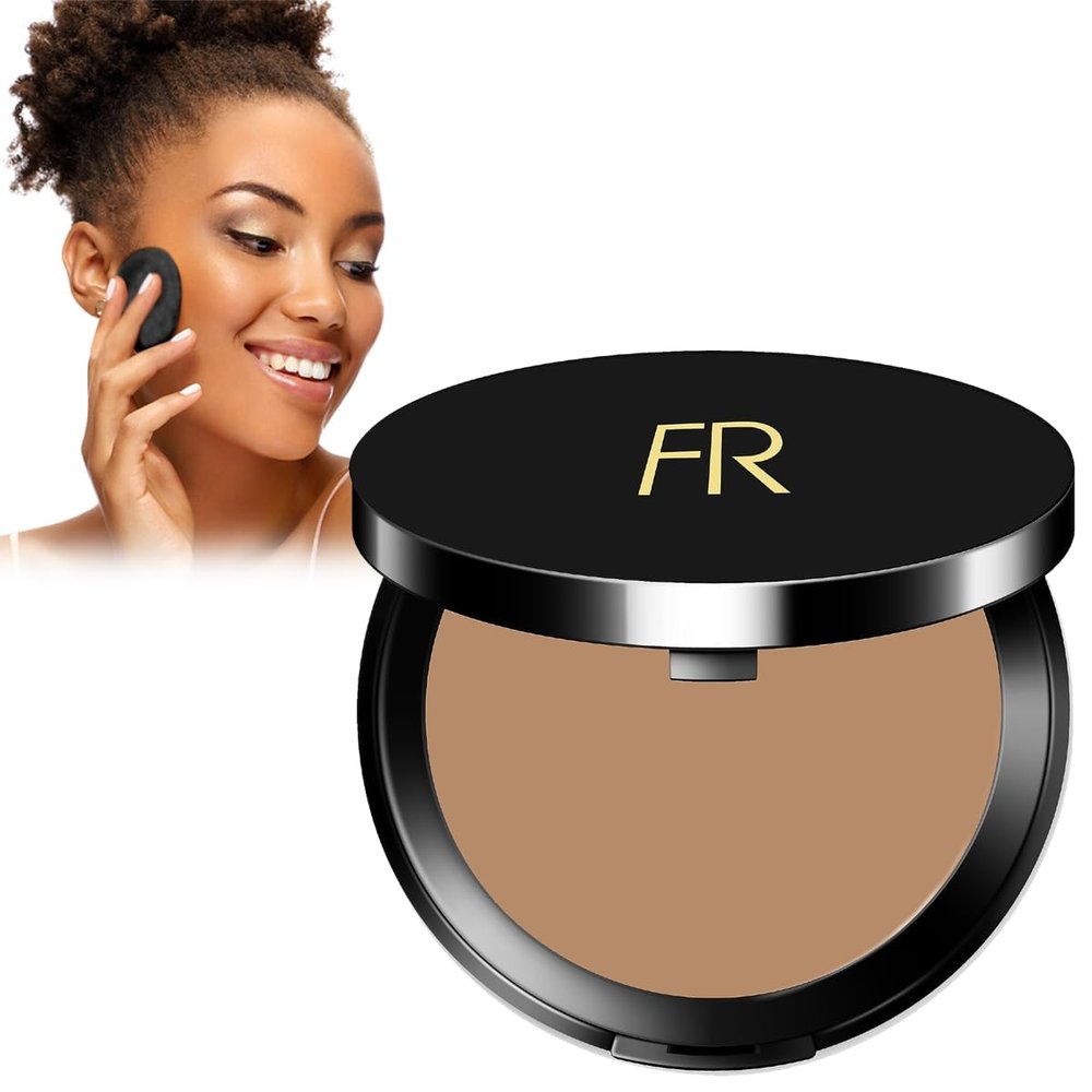 Cream To Powder Foundation by Flori Roberts, Full Coverage for Women of Color or Deeper Skin Tones, Long Lasting Makeup, Matte Finish, Covers Uneven Complexion and Hides Imperfections, 0.30 oz