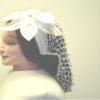S379i, Hand Crocheted Ivory Gimp Large Bridal Snood view 1