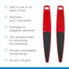Flowery Original Swedish Clover Red Foot File, Pedicure Foot Scrubber, 60/100 Grit - RED view 4