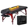 31" Montclair ThermaTop Master Massage Portable Massage Table with Memory Foam, Reiki Panels, & Shiatsu Cables (Black& Mahogany) Esthetician Bed- Lash Table view 1