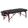 31" Montclair ThermaTop Master Massage Portable Massage Table with Memory Foam, Reiki Panels, & Shiatsu Cables (Black& Mahogany) Esthetician Bed- Lash Table view 2