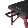 31" Montclair ThermaTop Master Massage Portable Massage Table with Memory Foam, Reiki Panels, & Shiatsu Cables (Black& Mahogany) Esthetician Bed- Lash Table view 4