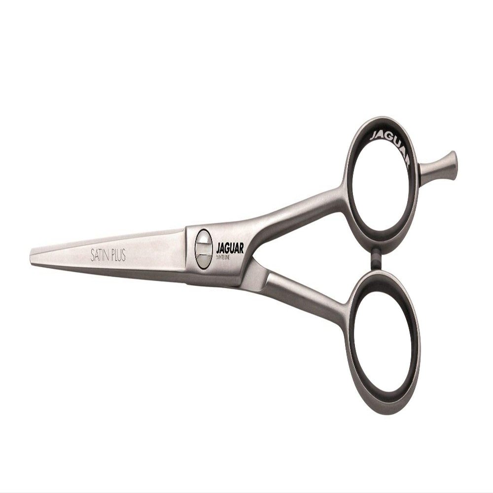 Jaguar Shears White Line Satin Plus 6.0 Inch Professional Steel Hair Cutting & Trimming Scissors for Salon Stylists, Beauticians, Hairdressers and Barbers, Classic Design, Made in Germany