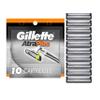 Gillette AltraPlus Mens Razor Blade Refills, 10 Count, Lubra-Soft Strip for Smoothness and Comfort view 1