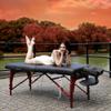 31" Montclair ThermaTopTM Master Massage Portable Massage Table with Memory Foam, Reiki Panels, & Shiatsu Cables(Black& Mahogany) Esthetician Bed- Lash Table view 2