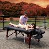 31" Montclair ThermaTopTM Master Massage Portable Massage Table with Memory Foam, Reiki Panels, & Shiatsu Cables(Black& Mahogany) Esthetician Bed- Lash Table view 3