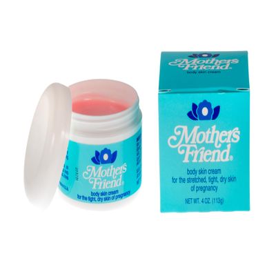 S.S.S. CO. Mothers Friend Moisturizing Body Cream - 4 oz, Postpartum Essentials for Stretch Mark Care During Pregnancy, Soothe Stretched, Tight, Dry Skin, Made in USA