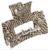 France Luxe Cutout Rectangle Claw Clip - Opera Silver view 1