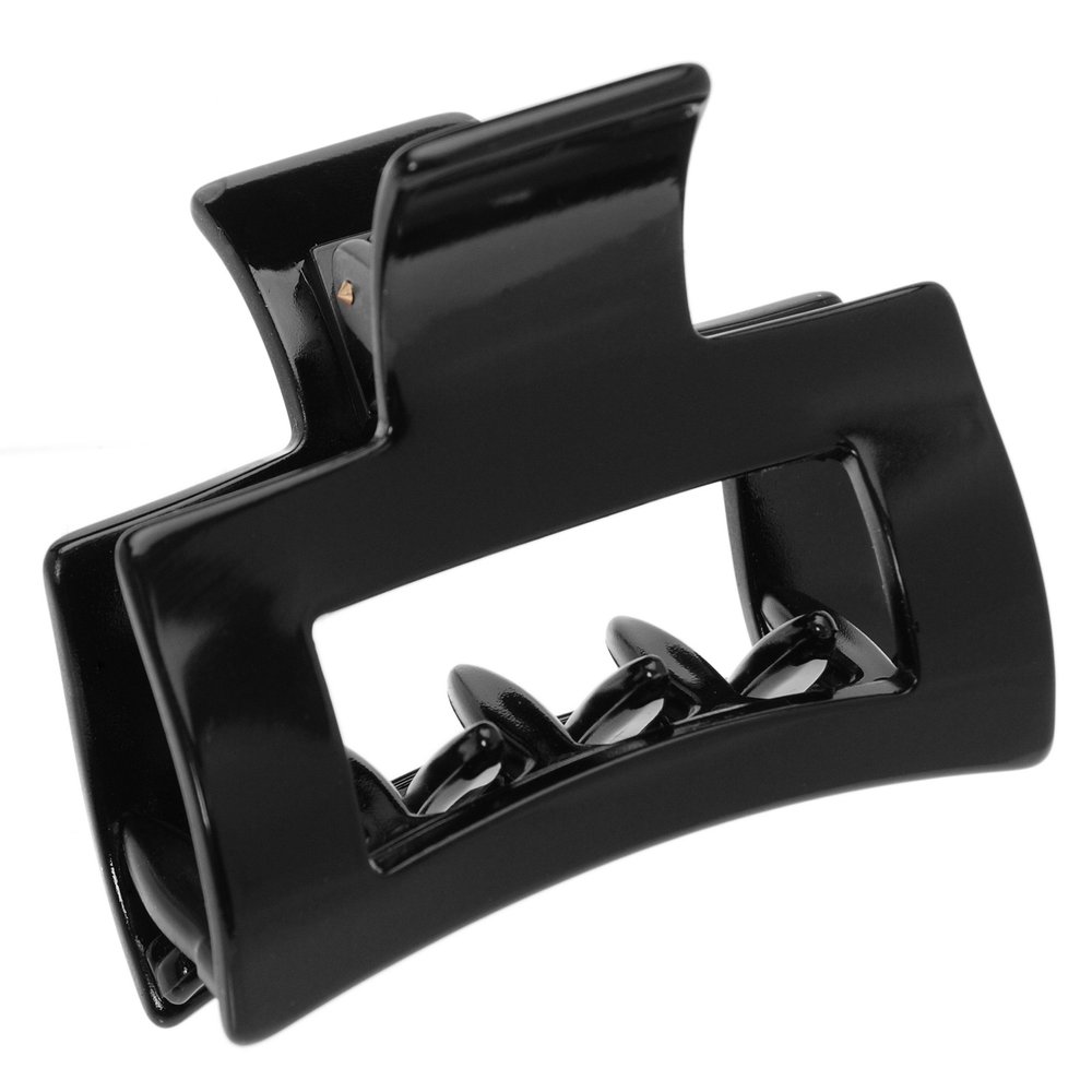 France Luxe Cutout Rectangle Claw Clip - Black
