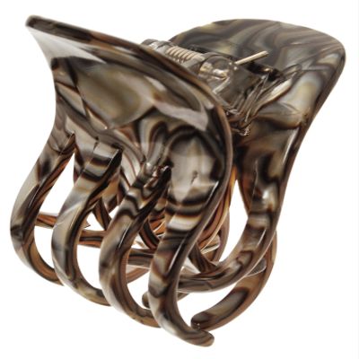 France Luxe Double Tooth Claw Clip - Onyx