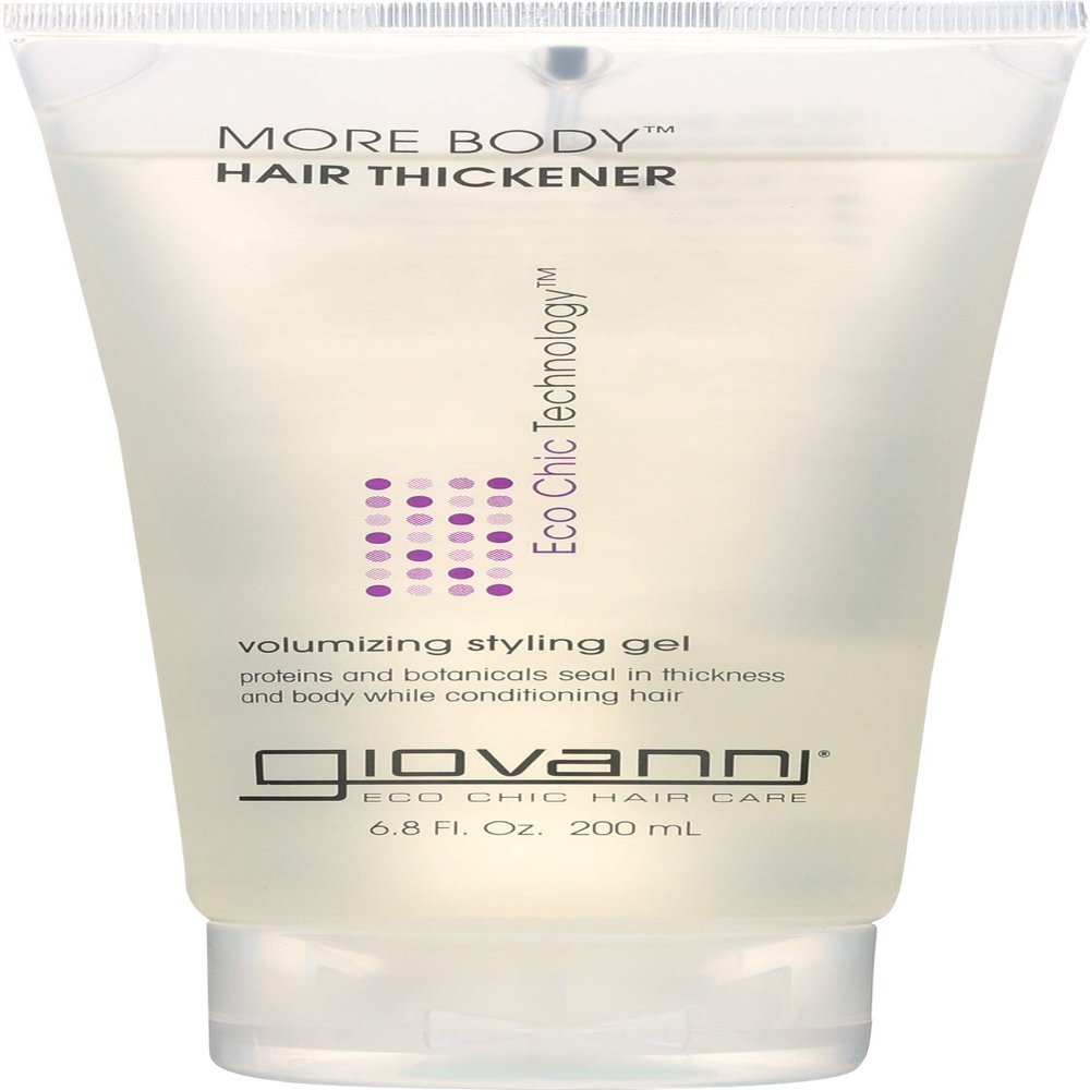 GIOVANNI More Body Hair Thickener - Volumizing Styling Gel, Hair Thickener, Plumps Hair, Seals Split Ends, Adds Shine, Paraben-Free, Color Safe, Natural Botanical Ingredients