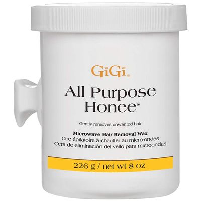 GiGi All Purpose Honee Microwave Hair Removal Wax, Gentle Soft Wax for Face, Arms, Legs & Body, Easy At-Home Waxing Kit for Smooth Skin, 8 oz
