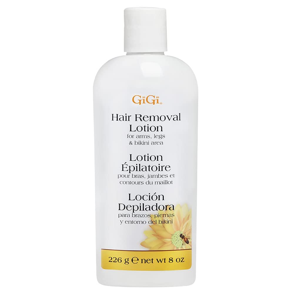 GiGi Hair Removal Cream for Face  Gentle Hair Removal Lotion for Women's Arms, Legs & Bikini Area, Hair Remover for Sensitive Skin, 8 oz