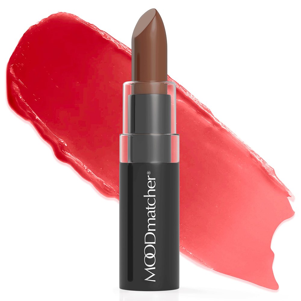 MOODmatcher Original Color Changing Lipstick 12 Hours Long-Lasting, Moisturizing, Smudge-Proof, Glamorous Personalized Color, Premium Quality Made in USA (Brown)