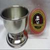 Col Ichabod Conk CHROME Shave Mug cup bowl with Colonel Conk Shaving Soap view 2