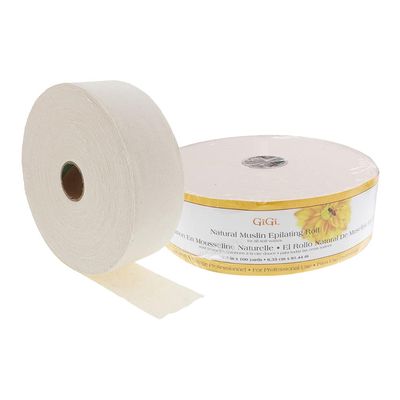 GiGi Epilating Roll for Hair Waxing/Hair Removal, Natural Muslin Epilating Roll, 2.5 by 100 yds