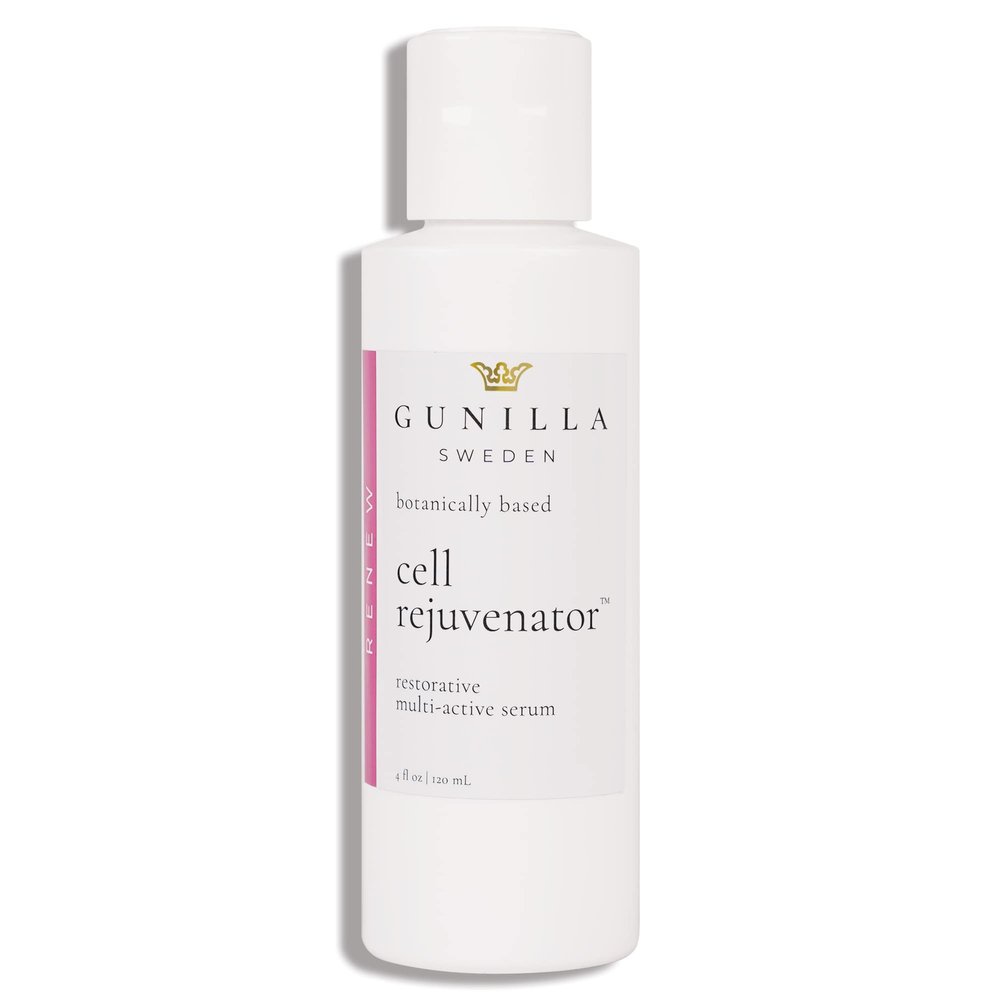 GUNILLA Cell Rejuvenator | Plant-Based Anti-Aging Facial Serum | Hydrates, Firms & Smooths for Radiant Skin | With Collagen, Elastin, Ginseng & Vitamins A, B, C & D | Vegan, Spa-Grade Skincare 4oz
